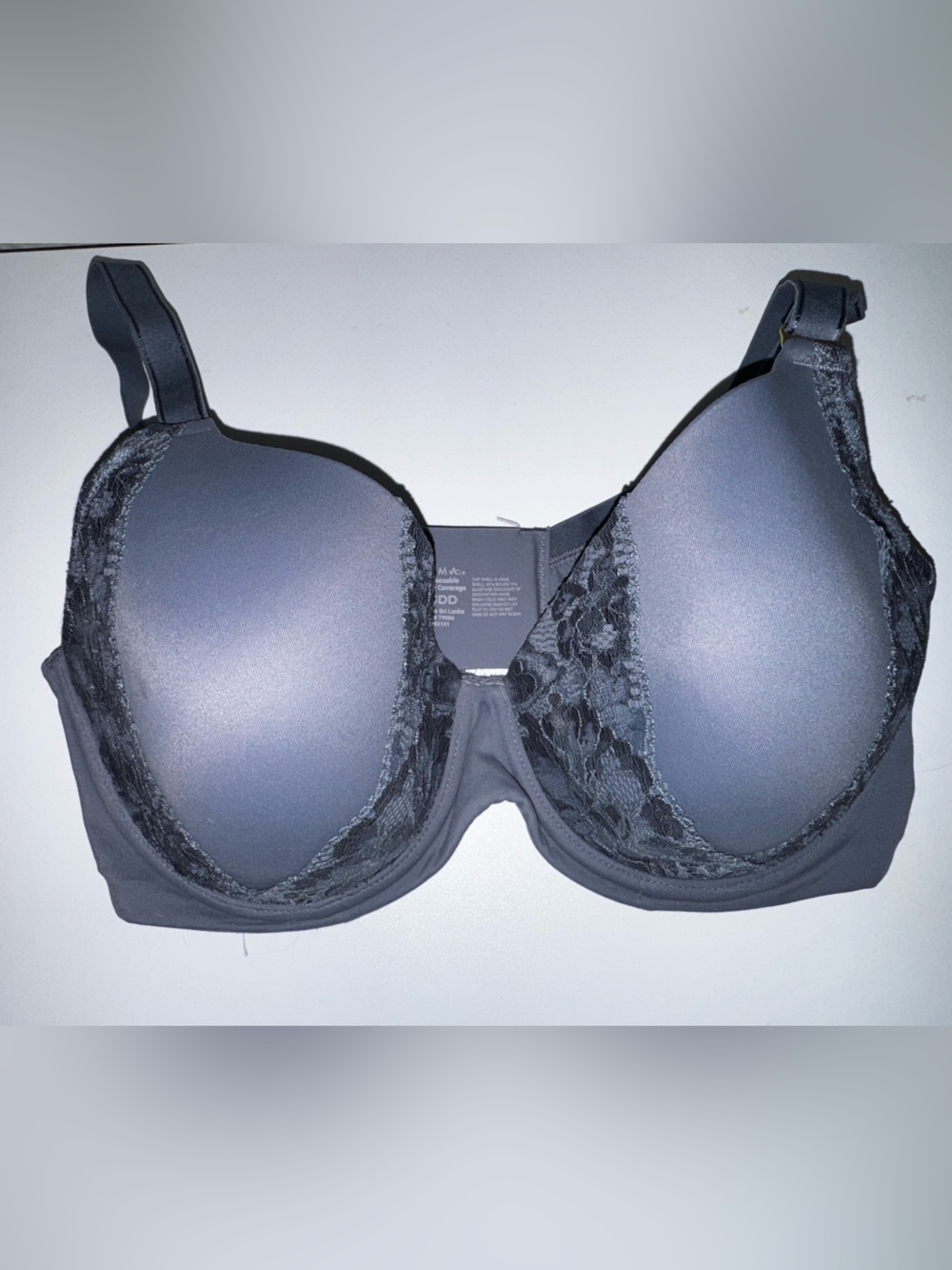 Soma Slate Gray Lace-Trim T-Shirt Bra